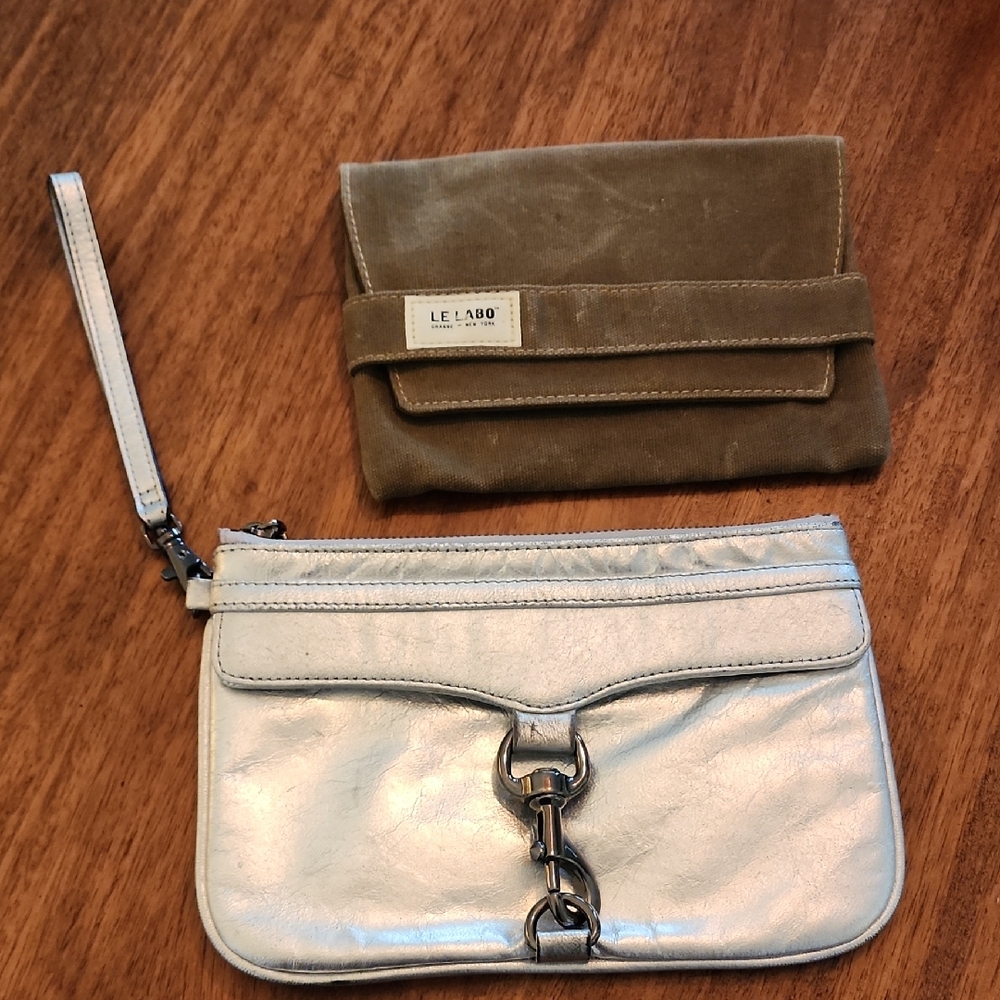 Silver Wristlet Clutch